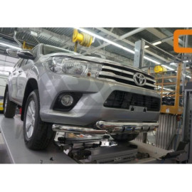 Защита переднего бампера Toyota Hilux 2016