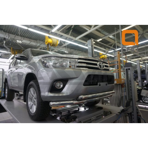 Защита бампера hilux 2016 двойная 