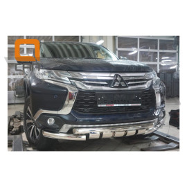 Защита переднего бампера Mitsubishi Pajero Sport 2017