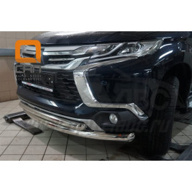 Защита переднего бампера Mitsubishi Pajero Sport 2017-2018