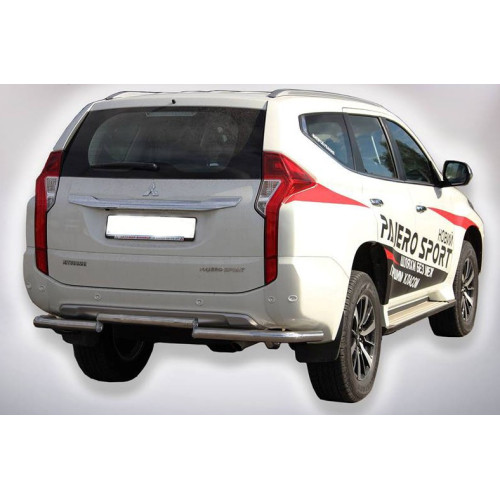 Защита заднего бампера Pajero Sport 2017