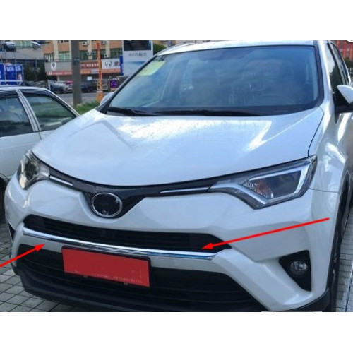 Хром накладка на решетку радиатора Toyota RAV4 2017