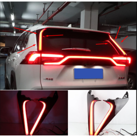 LED вставки задних стоек Toyota Rav4 2020