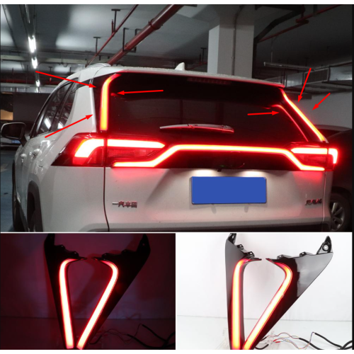 LED вставки задних стоек Toyota Rav4 2020
