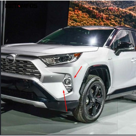 Хром накладки на противотуманки Toyota RAV4 2019