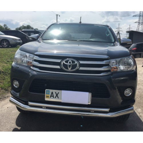 Защита бампера toyota hilux 2016