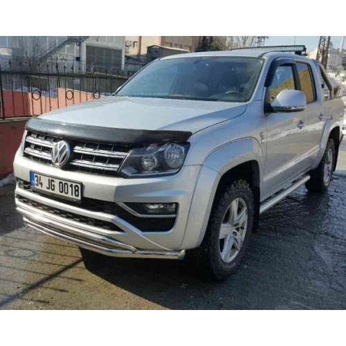 Защита бампера двойная vw amarok 2016+
